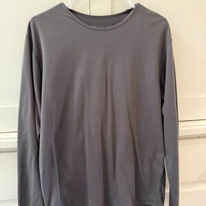 BYLT Lux Drop-Cut Gray Long Sleeve Shirt Size M